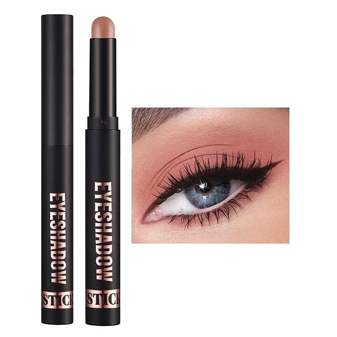Matte Eyeshadow Stick Blendable Cream Eyeshadow Waterproof Long Lasting High by Wavuketu