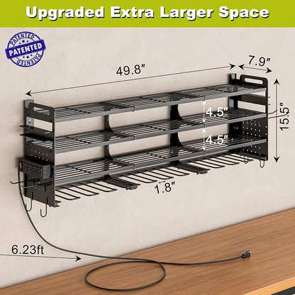 12 Cordless Drill Holder Large Power Tool Organizer Wall Mount - Image 2