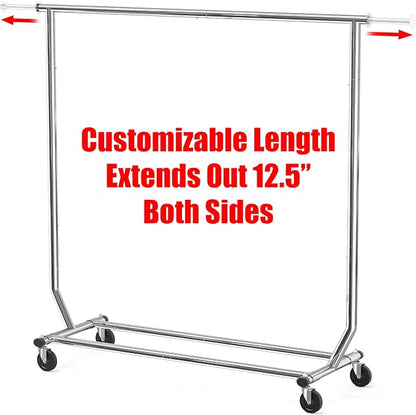 Simple Houseware Supreme Commercial Grade Clothing Garment Rack, Chrome | Holds - Image 3