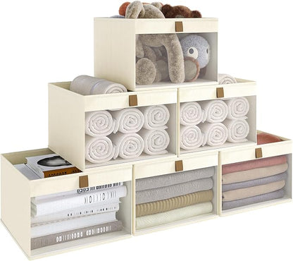 Linen Closet Organizers and Storage, Closet Storage Bins Basket Organizer by Coyacool