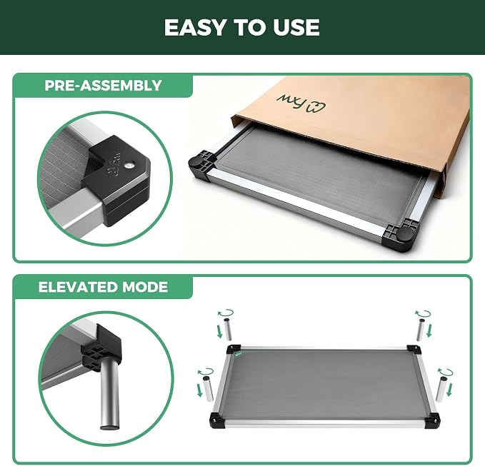 FXW TitanNest Chew-Proof Elevated Dog Bed, Raised Cot - Image 4