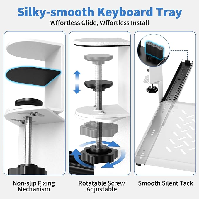 Keyboard Tray Under Desk - Image 5