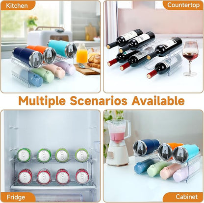Stackable Water Bottle Organizer, SPOSPO Large Compartment Water Bottle Holder - Image 6