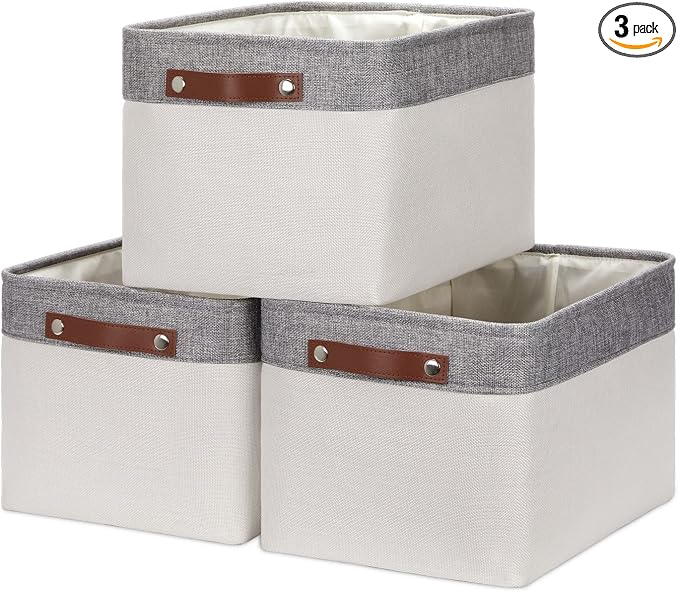 HNZIGE Large Storage Baskets for Shelves Fabric Storage Toy Baskets by HNZIGE