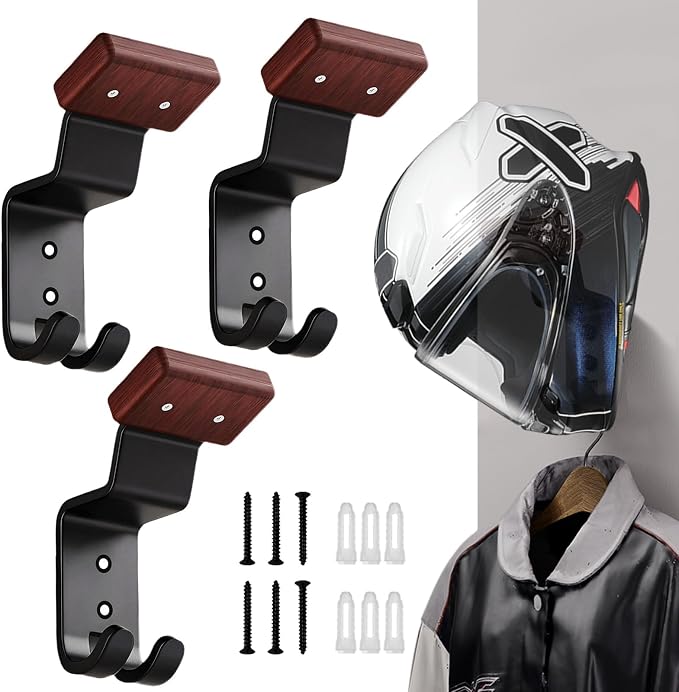 Motorcycle Helmet Holder Wall Mount by Unknown