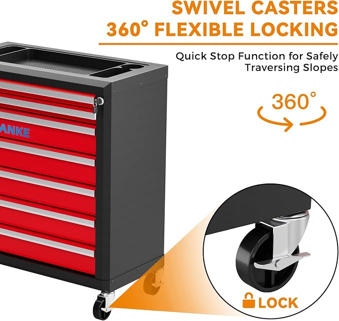 LARBANKE 11-Drawer Rolling Tool Chest, - Image 8