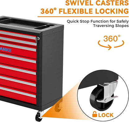 LARBANKE 11-Drawer Rolling Tool Chest, - Image 8