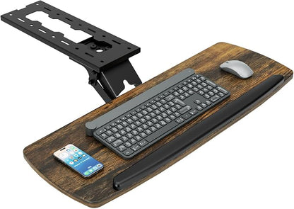 Keyboard Tray Under Desk with Storage Drawer, Height Adjustable Keyboard Tray by 1