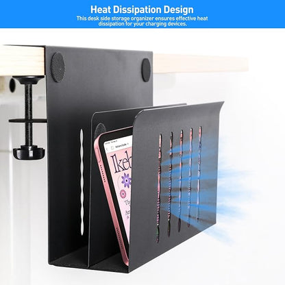 MAXECHO Desk Side Storage, Under Desk Laptop Mount, Table Side Hanging File - Image 6