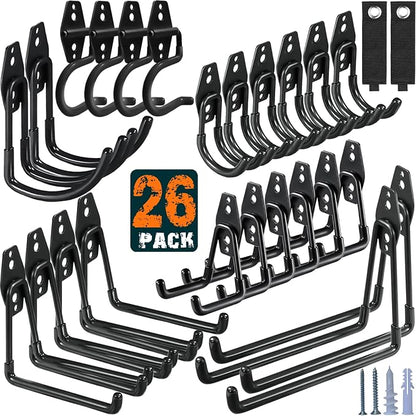 26 Pack Garage Hooks Heavy Duty Utility Steel by HUPBIPY