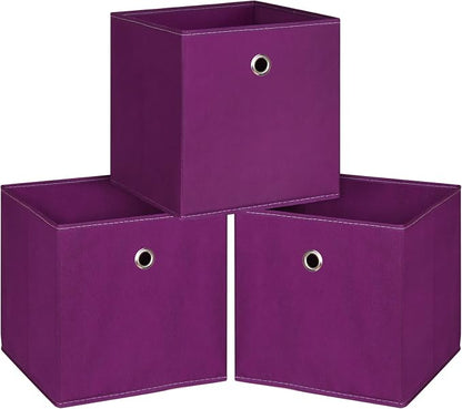 Foldable Storage Cubes Bins, 11 Inch Cloth Storage Cube Fabric Storage Box by NieEnjoy