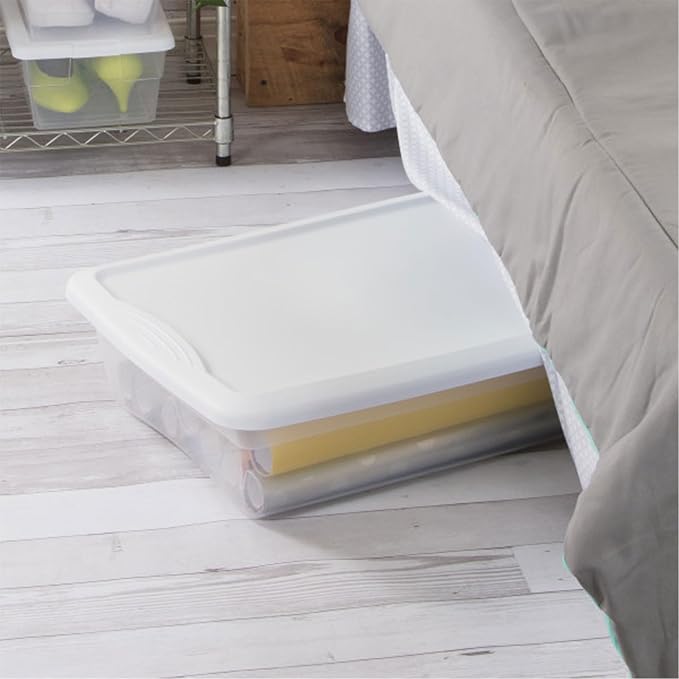 Sterilite 12-Pack 41 Quart Storage Box, Stackable Clear Plastic Bins - Image 8