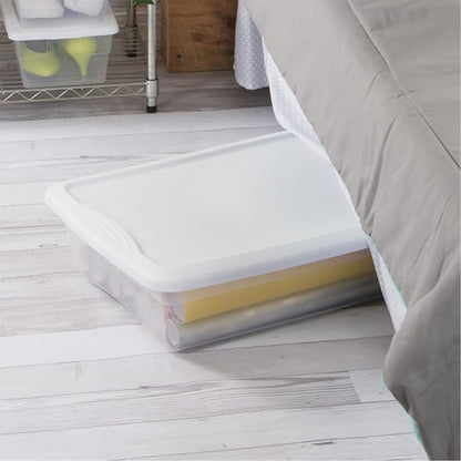 Sterilite 12-Pack 41 Quart Storage Box, Stackable Clear Plastic Bins - Image 8