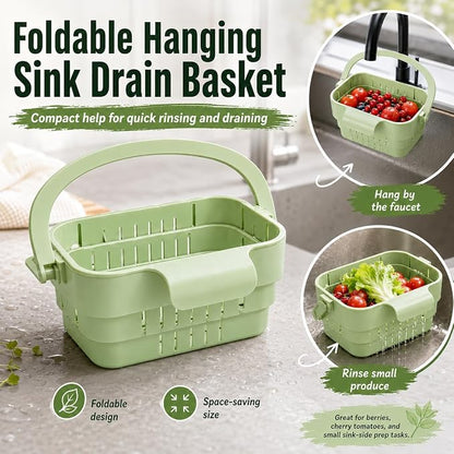 Foldable Hanging Sink Drain Basket, Kitchen Strainer Basket | Foldable hanging - Image 3