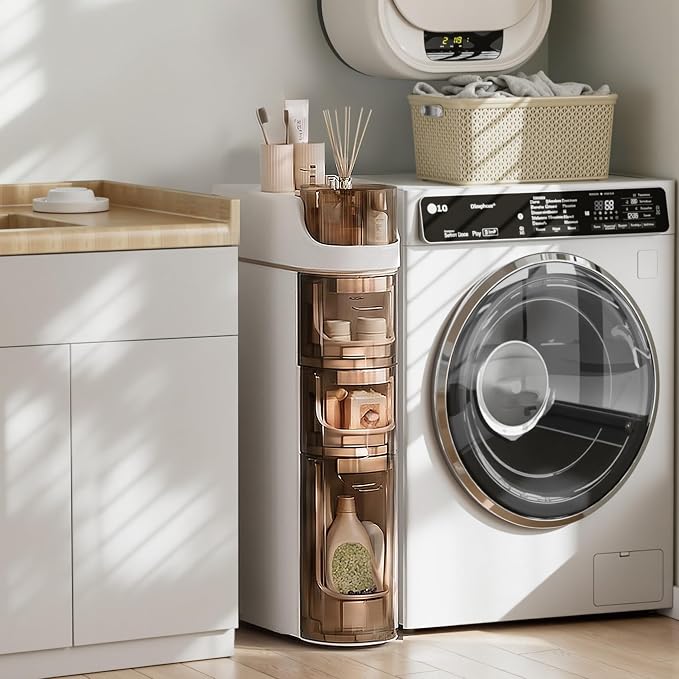 VECELO 3-Tier Slim Bathroom Storage Cabinet - Image 7
