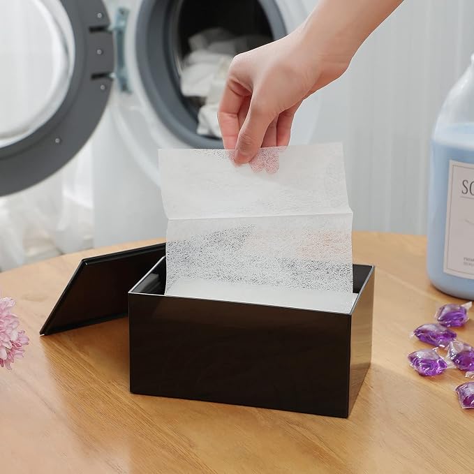 zoocatia Laundry Dryer Sheet Holder Clear Detergent Pods Container Dryer Balls - Image 2