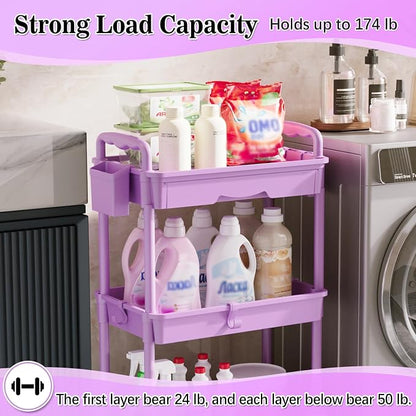 SUNALLY 3 Tier Rolling Cart Organizer - Image 5