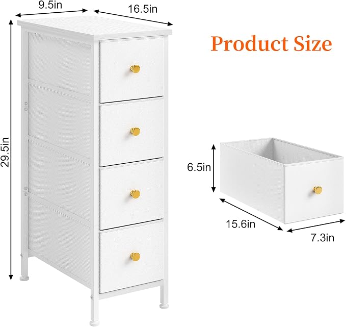 Fixwal Narrow Storage Cabinet, Small Dresser - Image 2