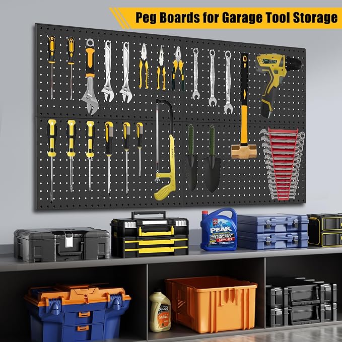 PBHEPJ 6 Pcs Metal Pegboard Panels, Heavy Duty Peg Boards - Image 4