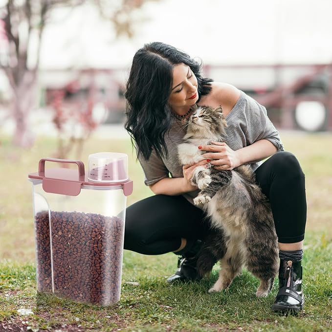 5-7Lbs Cat Dog Storage Container, Portable Pet Food Containers - Image 7