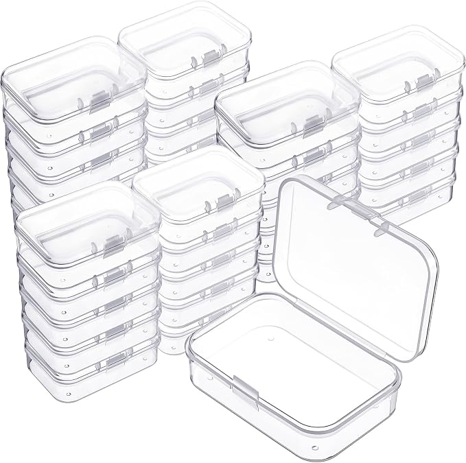 Jetec 30 Pieces Mini Plastic Clear Beads Storage Containers Box by Jetec