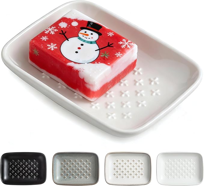 Gomakren Soap Dish, Shower Soap Holder, Christmas Ceramic Soap Dishes by Gomakren