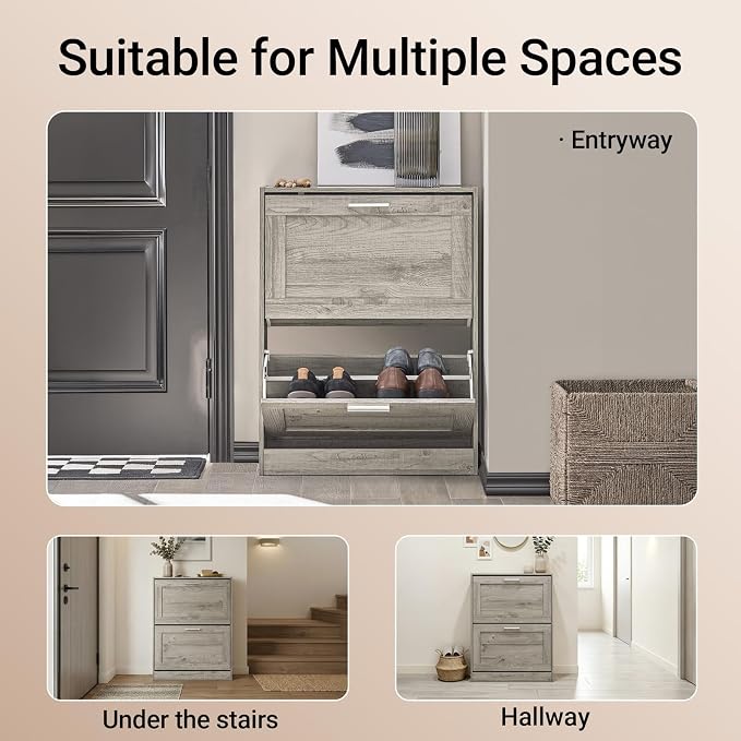 Haotian Enclosed Shoe Rack for Entryway | Shoe Cabinet - Image 6