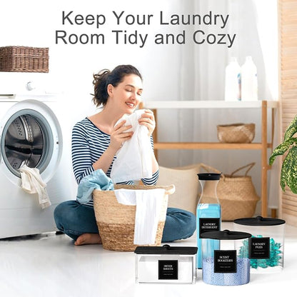 3+1 Pack Laundry Pods Containers & Dryer Sheet Holder & Laundry Detergent - Image 7