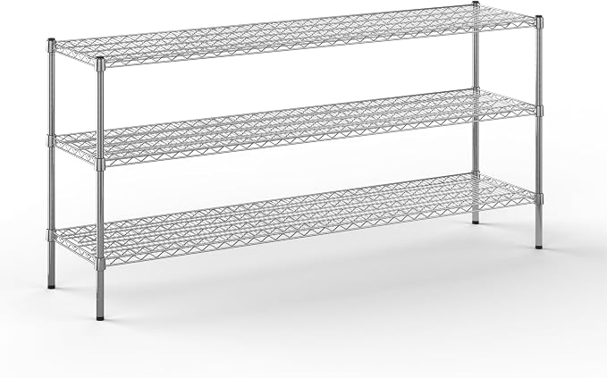 18" Deep x 72" Wide x 34" Height Wire Shelving Kit | 3-Tier | NSF Commercial by Regal+Altair
