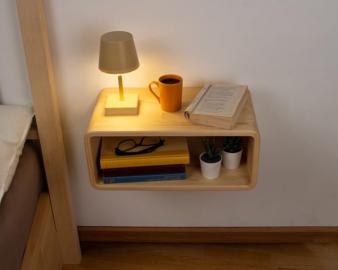 Floating Nightstand Wooden, Bedside Table, Nightstand Shelf, Wall Mounted - Image 6