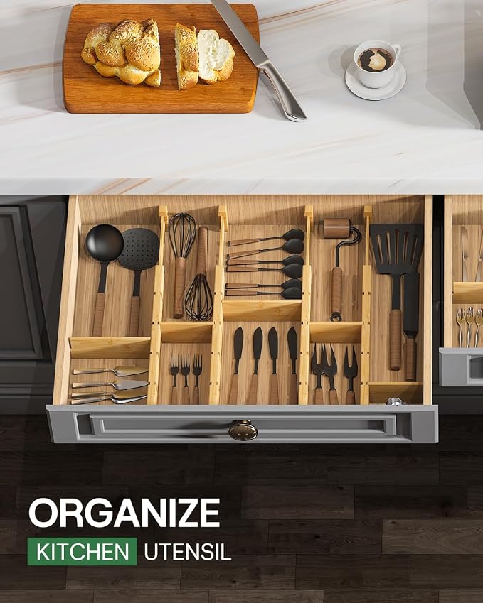 kiplant Bamboo Drawer Dividers - Image 8