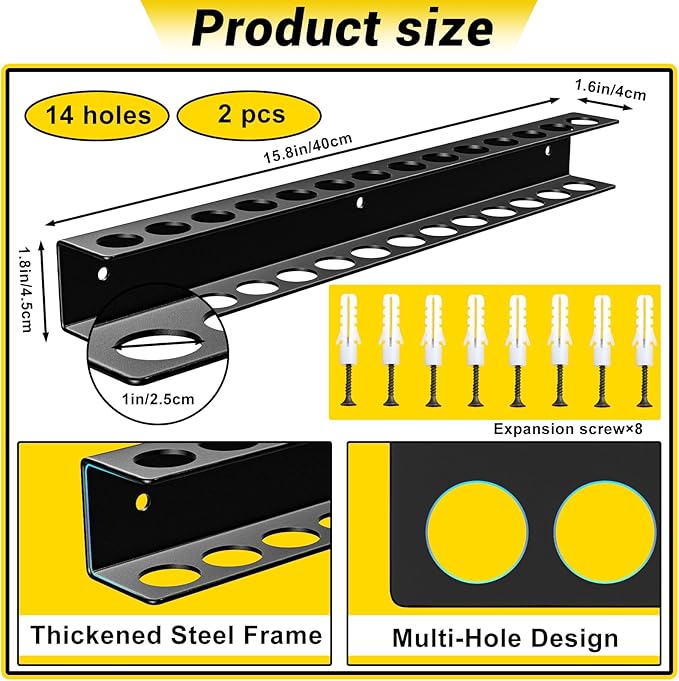 Screw Driver Holder Wall Mount, Screwdriver Organizer, Metal Plier Organizer - Image 2