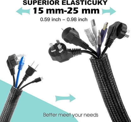AGPTEK Cable Sleeve Cover, 20ft - Image 2