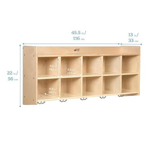 ECR4Kids 10-Section Hanging Coat Locker - Image 2