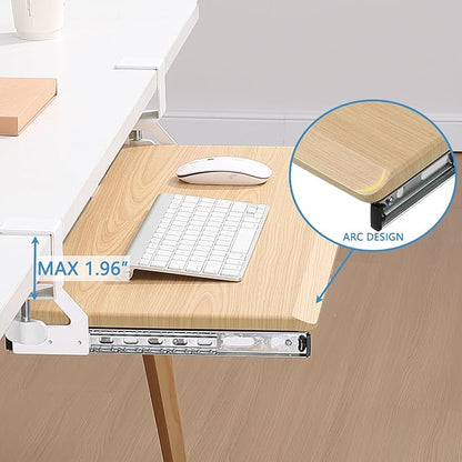 ETHU Keyboard Tray Under Desk, Pull Out Keyboard & Mouse Tray - Image 3