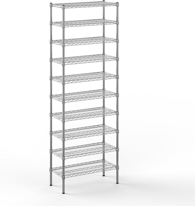 14" Deep x 30" Wide x 86" Height Wire Shelving Kit | 10-Tier | NSF Commercial by Regal+Altair