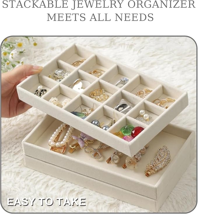 1 Pcs Earring Organizer Stackable Trays, Jewelry Drawer Inserts Container - Image 5