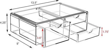 Sorbus Large Stackable Acrylic Drawers - Image 3