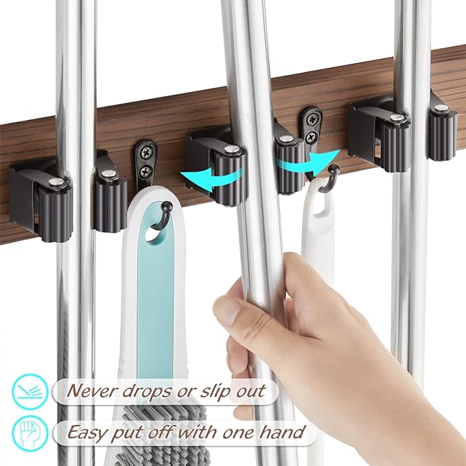 Mop and Broom Holder Wall Mount - Image 2