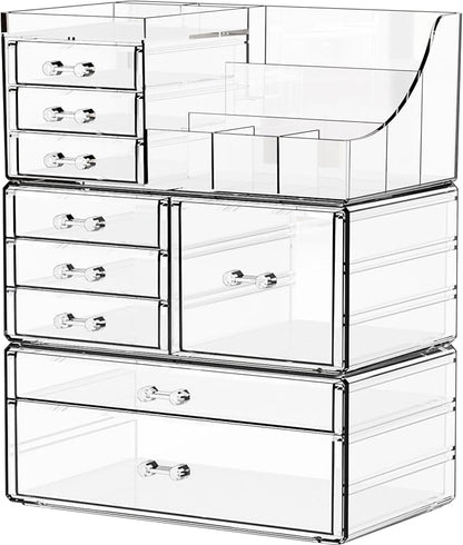 Yieach 3 Pack Clear Makeup Organizer Countertop by Yieach