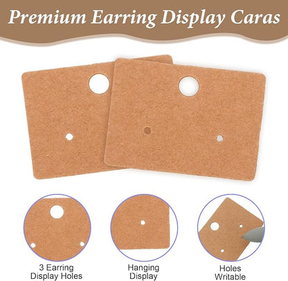 LIQWEI 150 Pcs Earring Display Cards, Earrings Paper Holders Organizer - Image 4