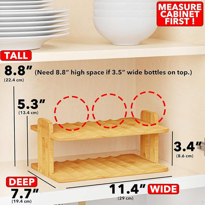 SpaceAid Bamboo Water Bottle Organizer - Image 3