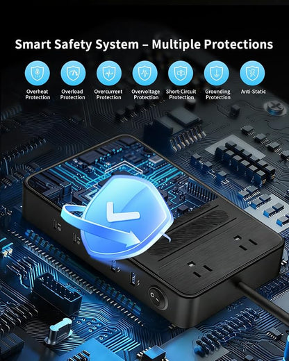 85W Charging Station for Multiple Devices, 7 Port USB Charger Stations - Image 6