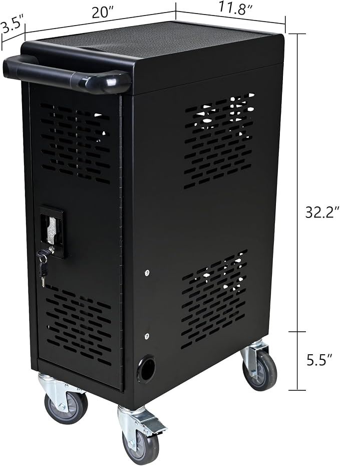16 Device Charging Cart for Laptop Up to 16.3-inch Screen, Mobile Charging - Image 3