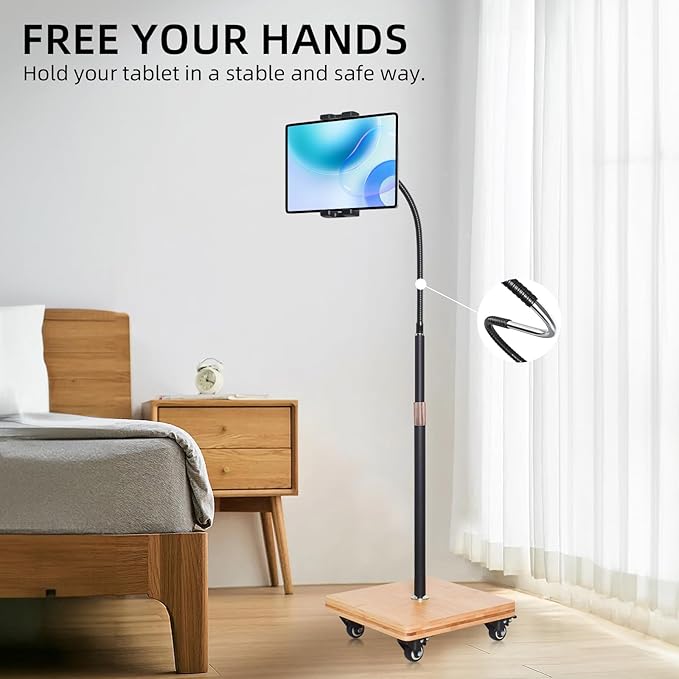 wishacc Tablet Floor Stand for Bed - Image 2