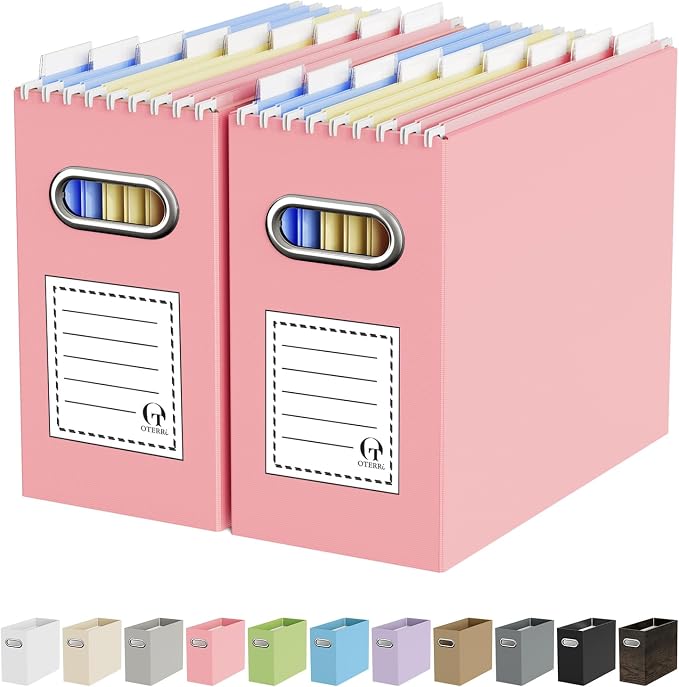 Portable Collapsible Cardboard File Box by Oterri