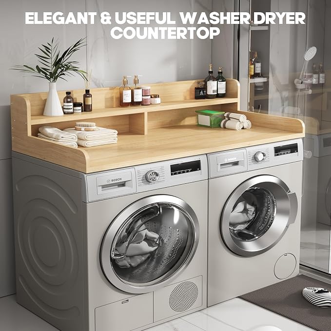 2-Tier Washer and Dryer Countertop, 2.75" H Guard, Large Space Laundry Topper - Image 6