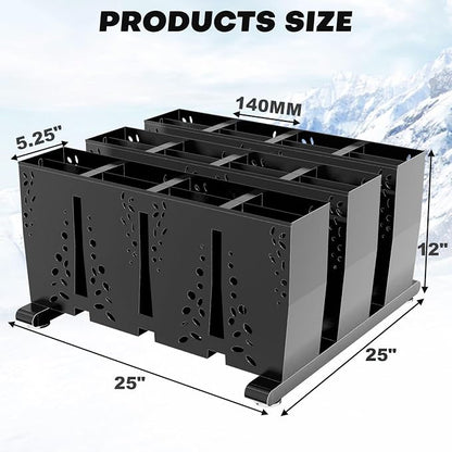 Ski Storage Rack for Garage, 12 Pair Heavy Duty Steel Freestanding Ski Storage - Image 2
