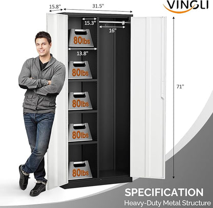 VINGLI Metal Storage Cabinet - Image 2
