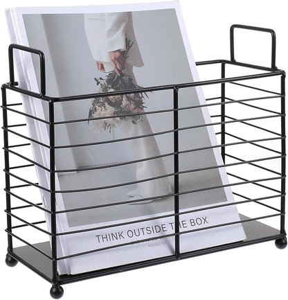 Metal Magazine Rack Floor, Wire Magazine Rack Storage Organizer by Tolare